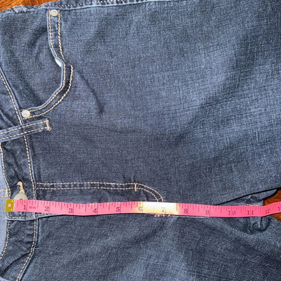 Wrangler Aura Jeans Women's Bootcut Mid Rise Stretch Dark Wash Blue Denim SZ 12 - Picture 10 of 14